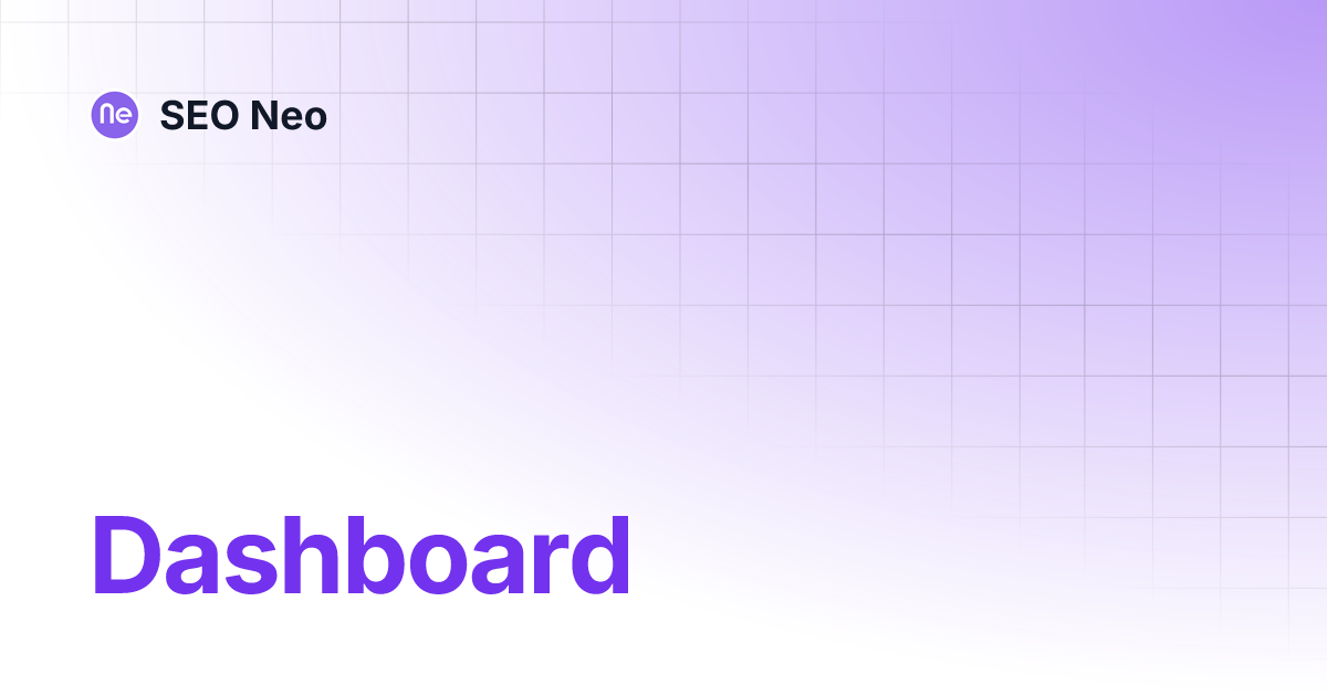 Dashboard seo neo